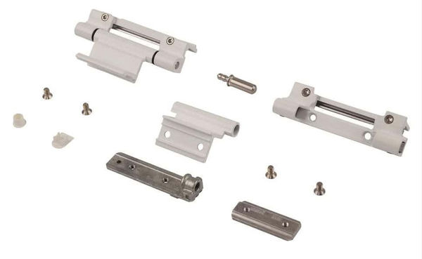 Петли поворотные Alu 540-10 DE (130кг) к-т бел 9016 728735