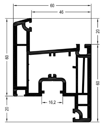 КОНСТАНТА Створка Z60 шт=6м