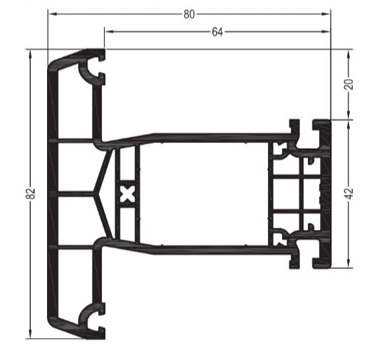 ИНТЕЛИО, 80 Импост 82 шт=6м