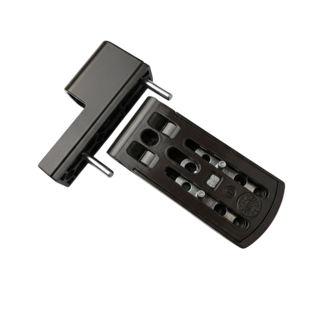 Петля REZE ALEON дверная 105 мм 120кг (14-18 мм), RAL 8019 коричневый